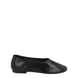 ByFar Prudence Leather Flats Black Womens
